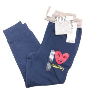 Keith Haring Navy Blue ♥️ Kid’s Sweatpants Sz. S